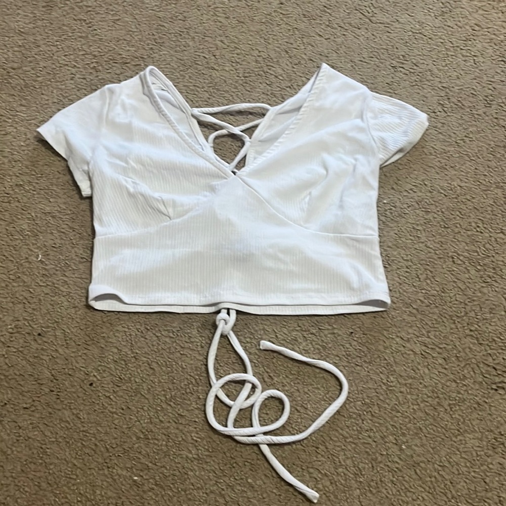 White Crop top
